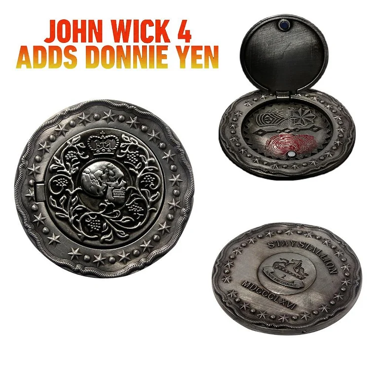 ToyTime John Wick 4 Gold Coins Deed of Blood Props Judgment Coins ADDS DONNIE YEN John Wick Gold Coins Collection