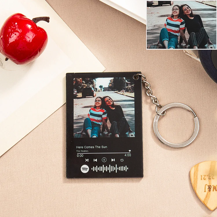 Personalized Photo Scannable Spotify Code Keychain Music Keychain Gifts