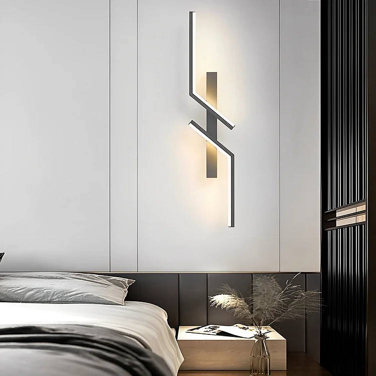 Irregular Symmetrical L Shape Creative LED Minimalist Wall Lamp Sconces Lighting - Appledas