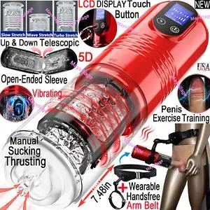 pornhint Pornhint Male Masturbator Wearable Strap Handsfree Rotating Cup Thrusting Stroker Sex Toy