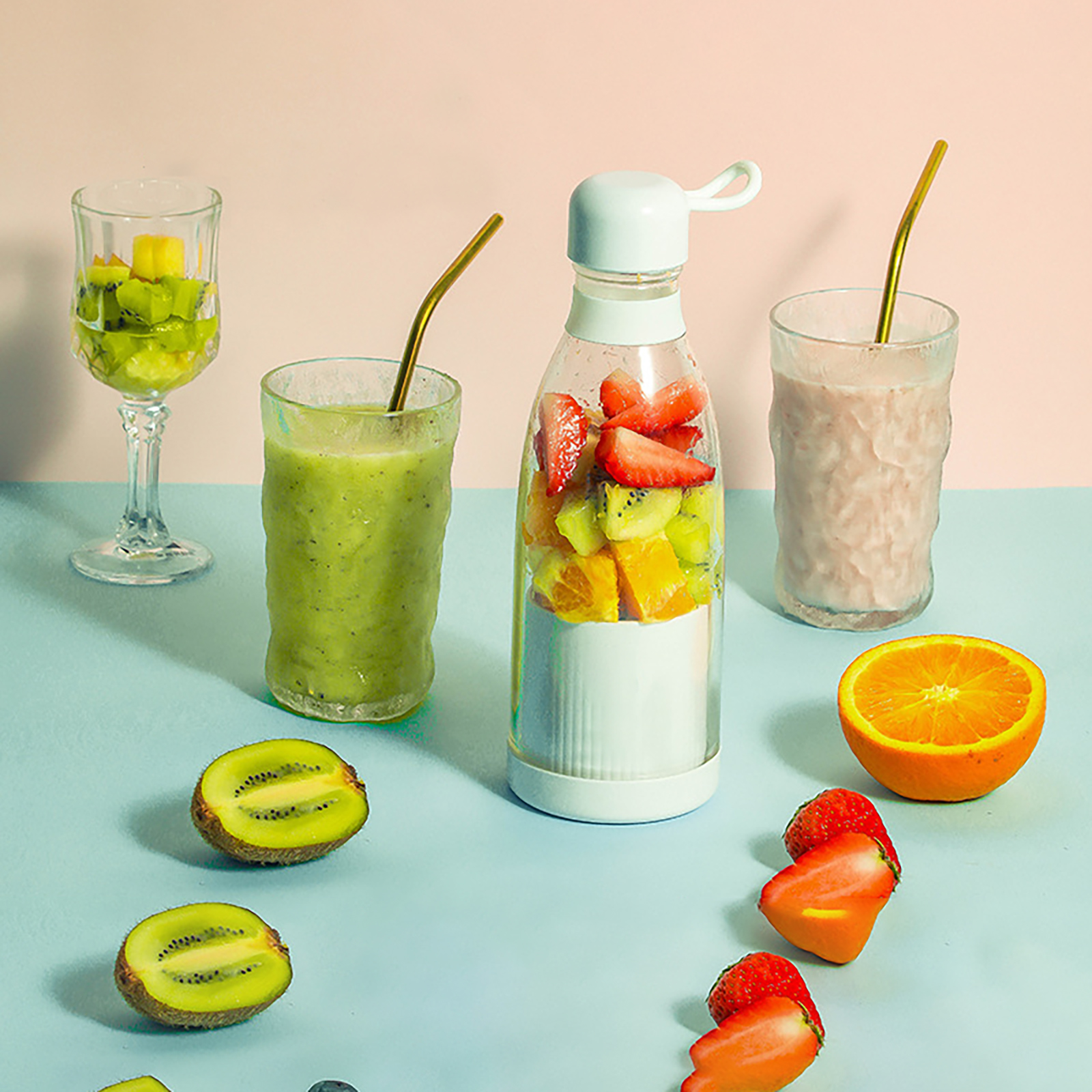 Portable Blender Bottles - 300ml Fresh Fruit Mixer Juicer Cup for Sports, G0312, 501 Original
Portable Blender Bottles - 300ml Fresh Fruit Mixer Juicer Cup for Sports, G0312, 501 Original