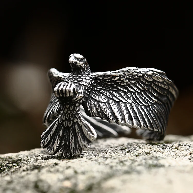 Rock Eagle Stainless Steel Ring