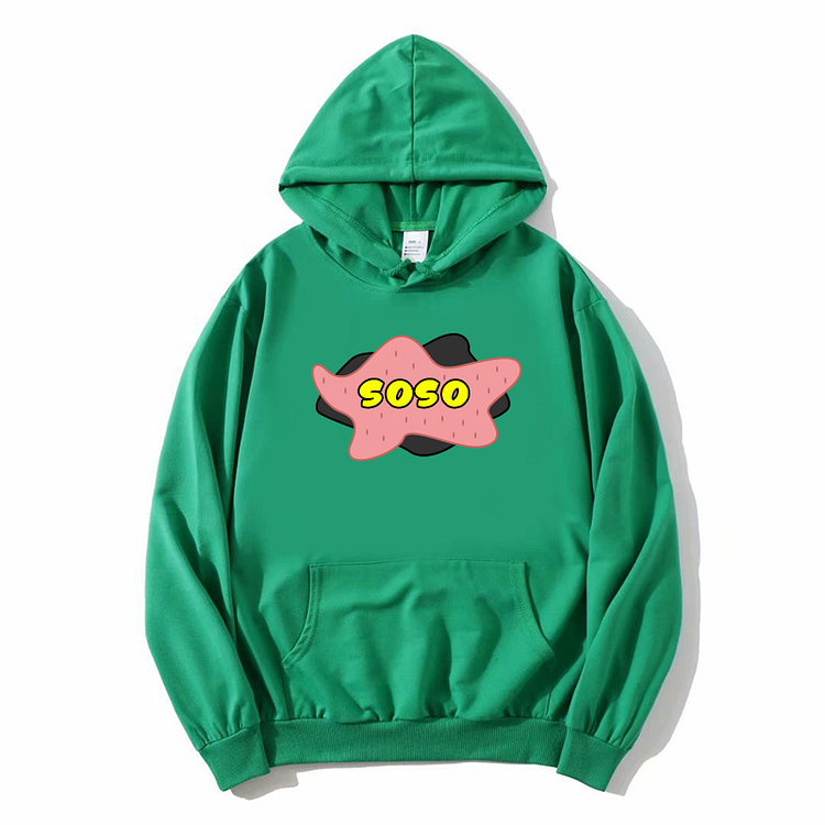 Unisex Just So So Hoodie New Arrival Winter Hoodie Grass Green