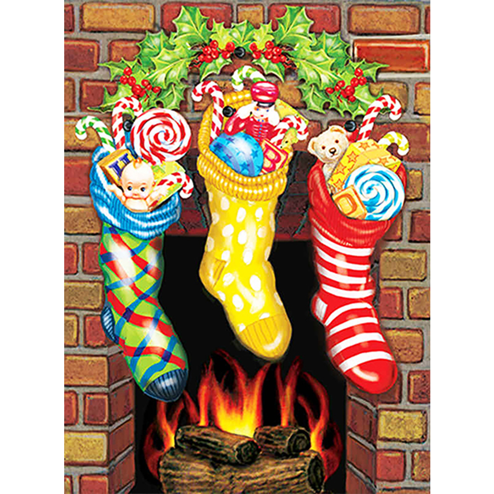 Christmas Stocking On Fireplace - Round Drill Diamond Painting - 30*40CM, 501 Original
Christmas Stocking On Fireplace - Round Drill Diamond Painting - 30*40CM, 501 Original