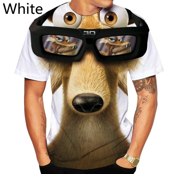 New Fashiong Squirrel 3D Animal T-shirt Men's Fun Cool Tops Short Sleeve - Chicaggo
