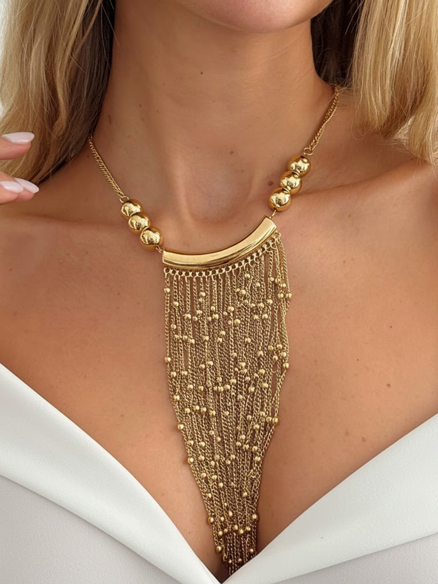 Tasseled Geometric Necklaces Accessories