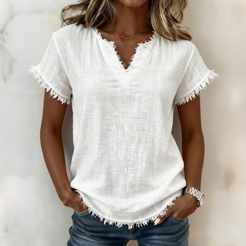 Retro Solid Color Bohemian Round Neck Long-sleeved Top artswardrobe