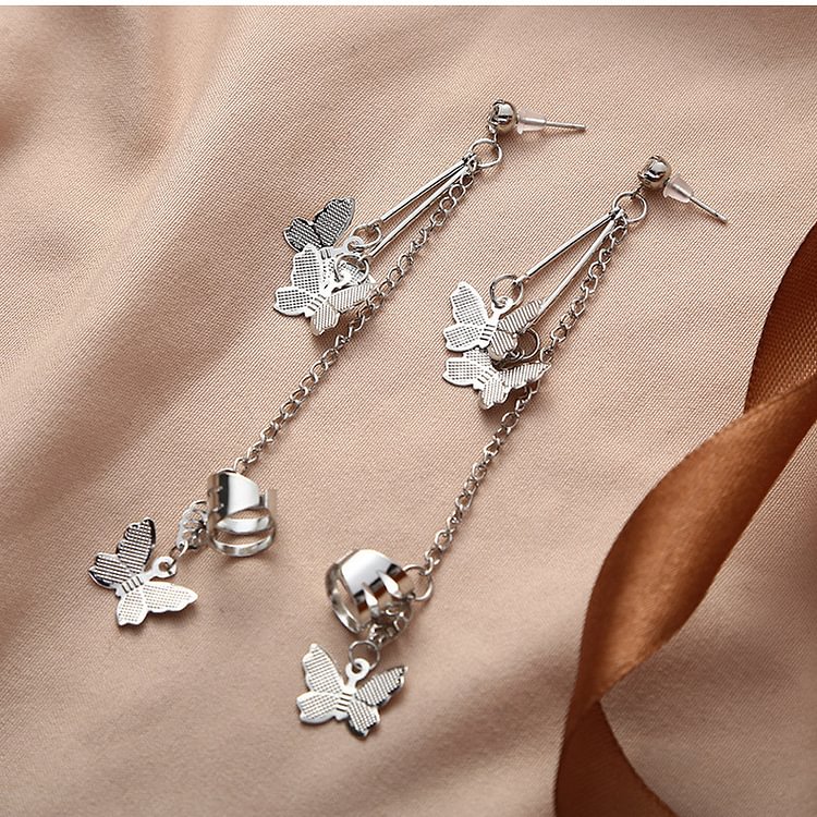Butterfly Tassel Ear Cuff