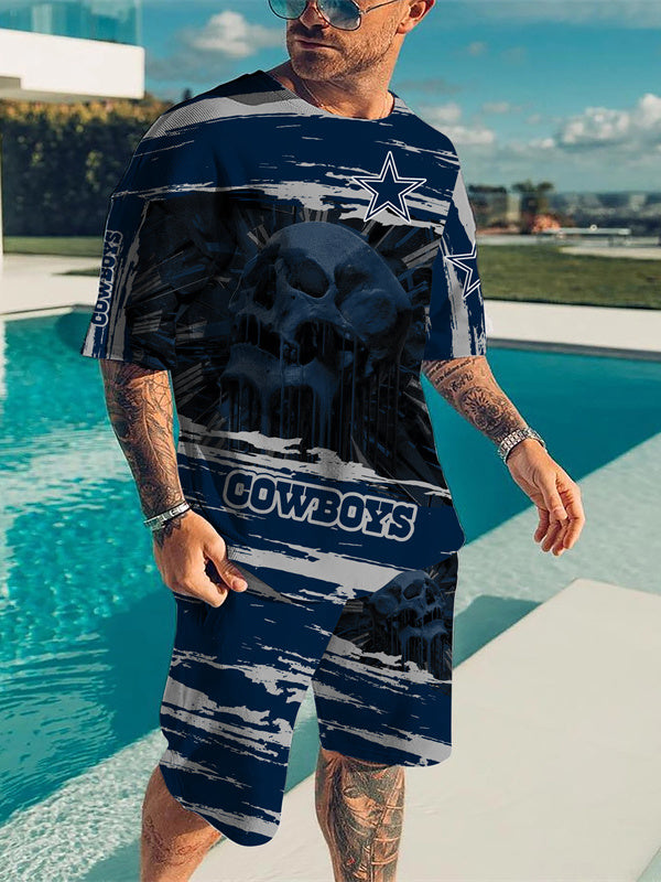 Dallas Cowboys Limited Edition High Slit Shirts And Leggings Two-Piece Suits