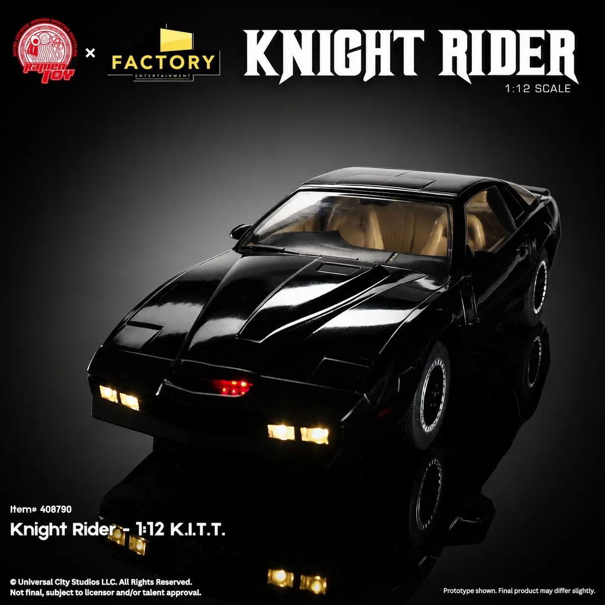 Ramen Toy - Knight Rider K.I.T.T. X Michael Knight 1/12 Scale Set Ramen Toy - Knight Rider K.I.T.T. X Michael Knight 1/12 Scale Set