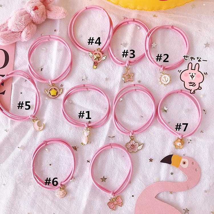 Pink Kawaii Cartoon Hair Ring SP1812020