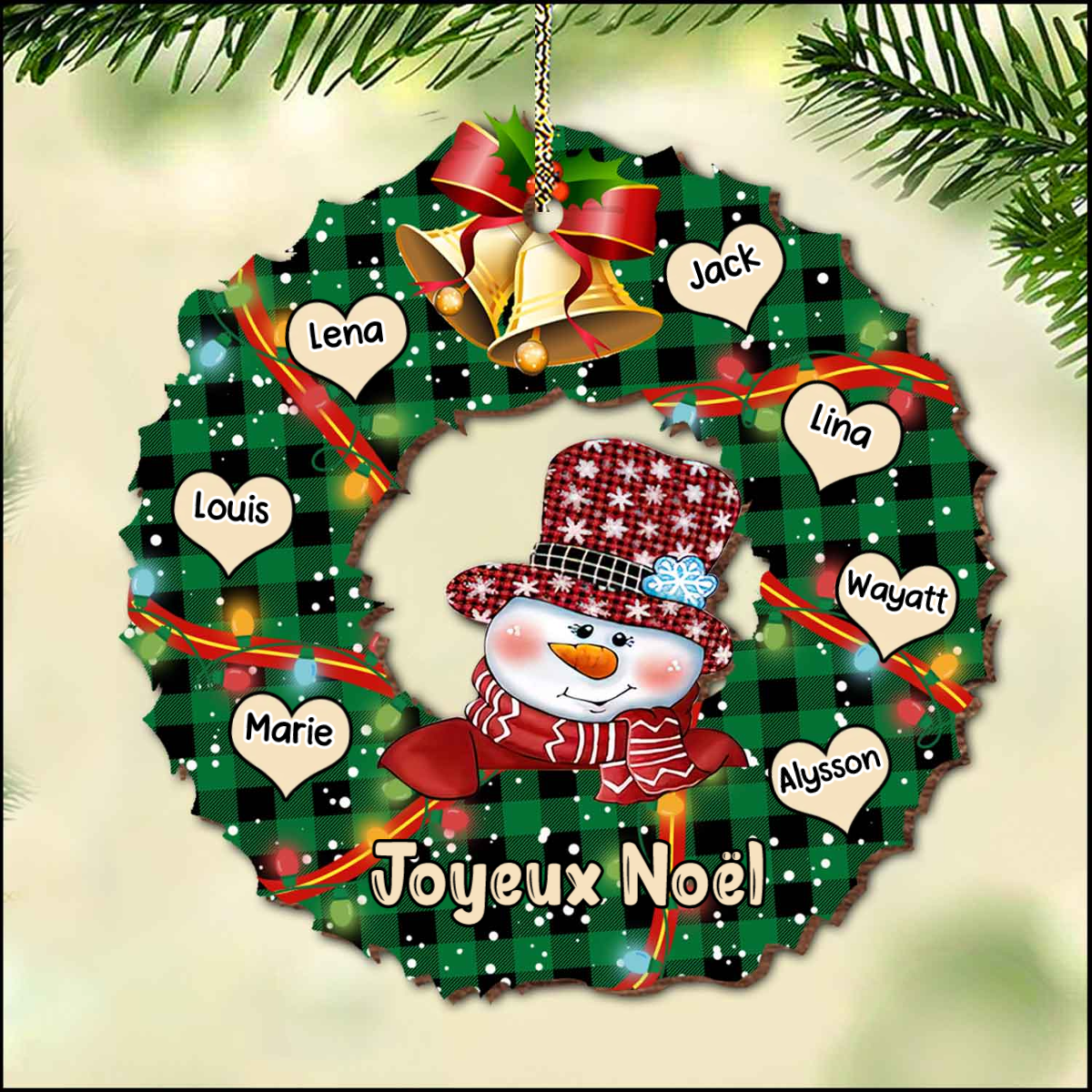 Ornement De Noël Personnalisé - Bonhomme De Neige Wondershop - Céramique - Neuf