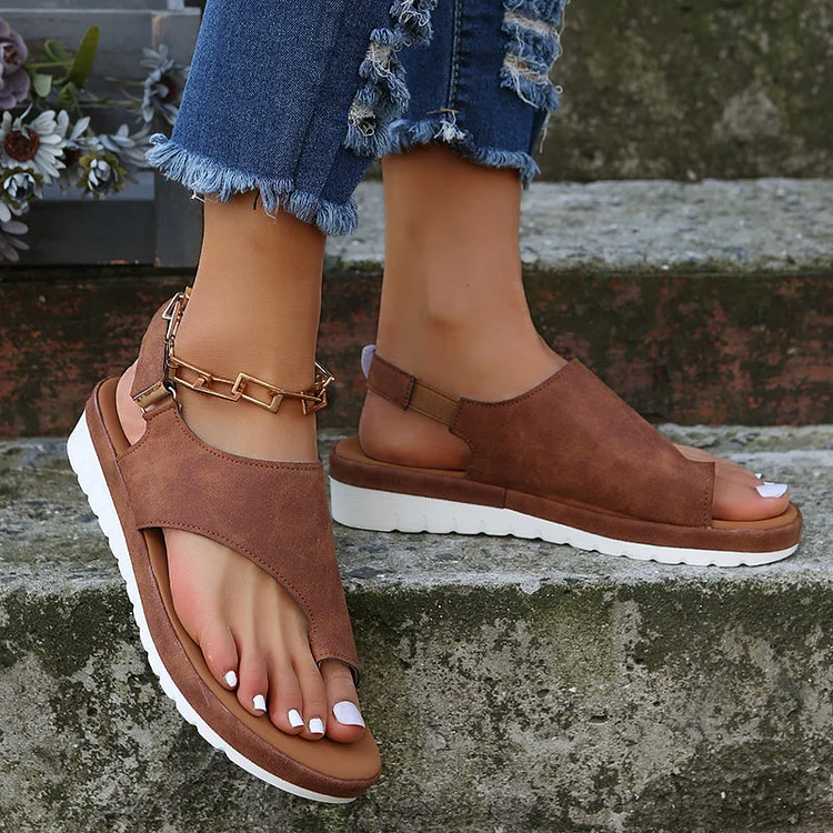Bunion Orthopedic PU Leather Sandals for Women