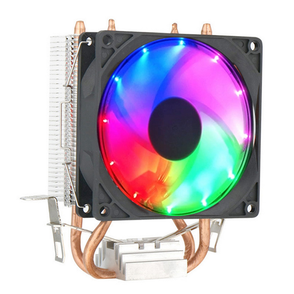 9cm CPU Cooling Fan 2 Heat Pipes Ultra Silent Desktop LED Cooler Radiator, 501 Original
9cm CPU Cooling Fan 2 Heat Pipes Ultra Silent Desktop LED Cooler Radiator, 501 Original