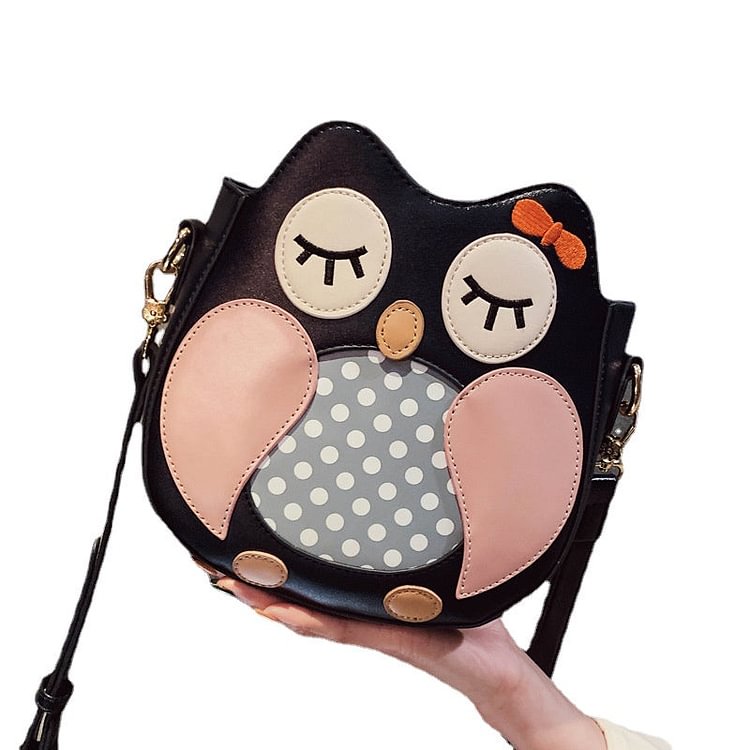 Kawaii Sleepy Owl Crossbody Bag