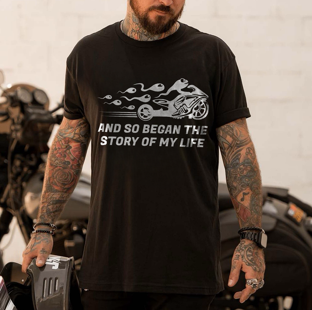 And So Began The Story Of My Life Printed Men's T-shirt - Devcarry