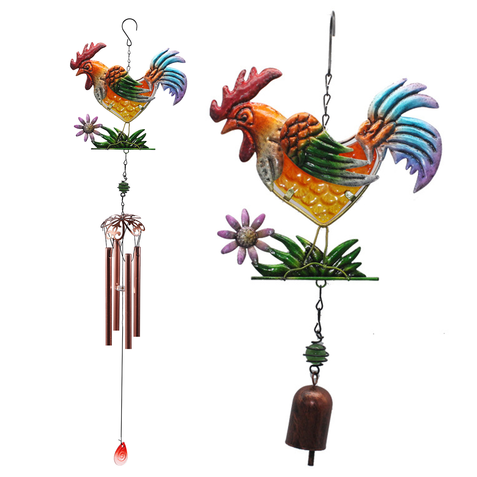 Wind Chimes Rooster Pendant Stained Glass Windchimes Hanging Ornaments, 5019 (wind ring tube) white box, 501 Original
Wind Chimes Rooster Pendant Stained Glass Windchimes Hanging Ornaments, 5019 (wind ring tube) white box, 501 Original