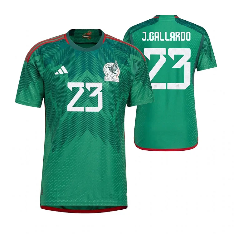 Mexico Jesus Gallardo 23 Home Shirt Kit World Cup 2022