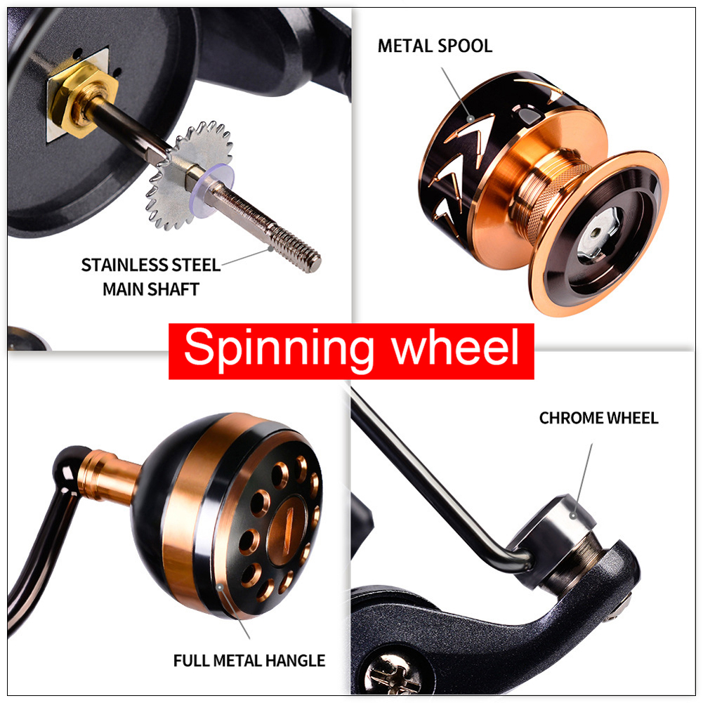 Fishing Reel Metal Spool Spinning Wheel 5.2:1 3+1BB Saltwater Fishing Pesca, Dw6000-, 501 Original
Fishing Reel Metal Spool Spinning Wheel 5.2:1 3+1BB Saltwater Fishing Pesca, Dw6000-, 501 Original