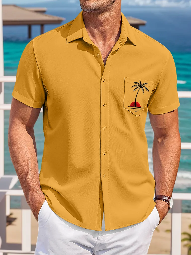 Suitmens Classic coconut tree bowling shirt 1310