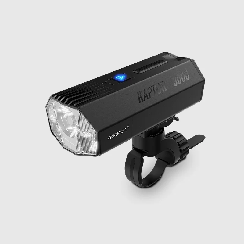 Gaciron Ultra High Lumen Bike Front Light RAPTOR-1800/3000 Wireless Remote Control Bicycle Headlight Anti-Glare Bicycle Front Light With High Beam & Low Beam C-C Rechargeable IPX6 Waterproof Bike Headlight 10000mAh With Power Bank Function