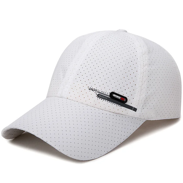 Men's Outdoor Breathable Perforated Letter Pattern Peaked Cap