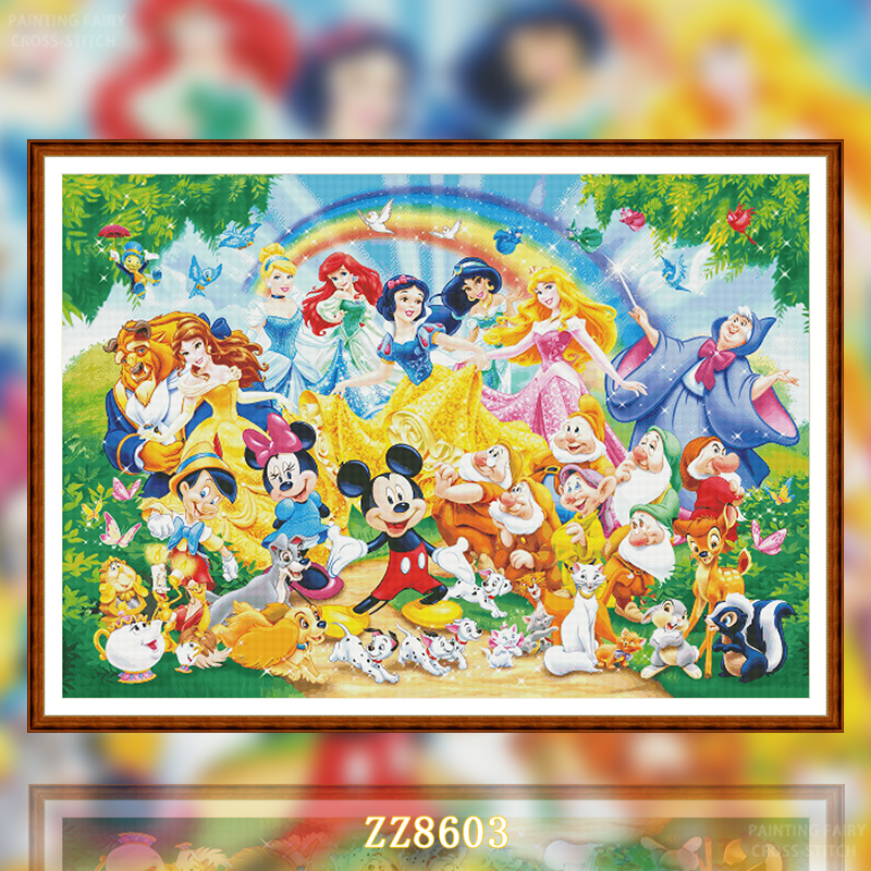 ZZ8603-Disney All-Star Group Photo]_ 175.20_ Painting Fairy Cross