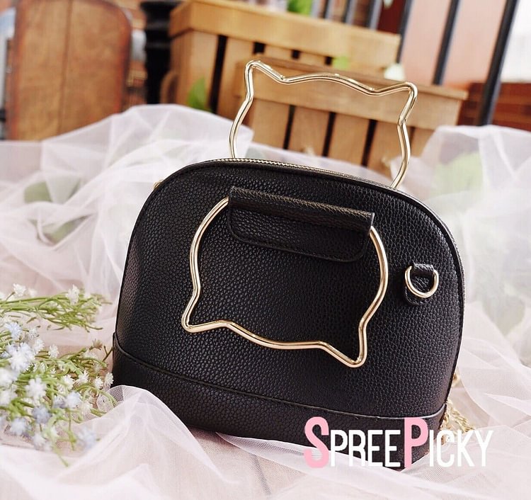 Black/White/Pink Harajuku Cat Handles Bag SP179501