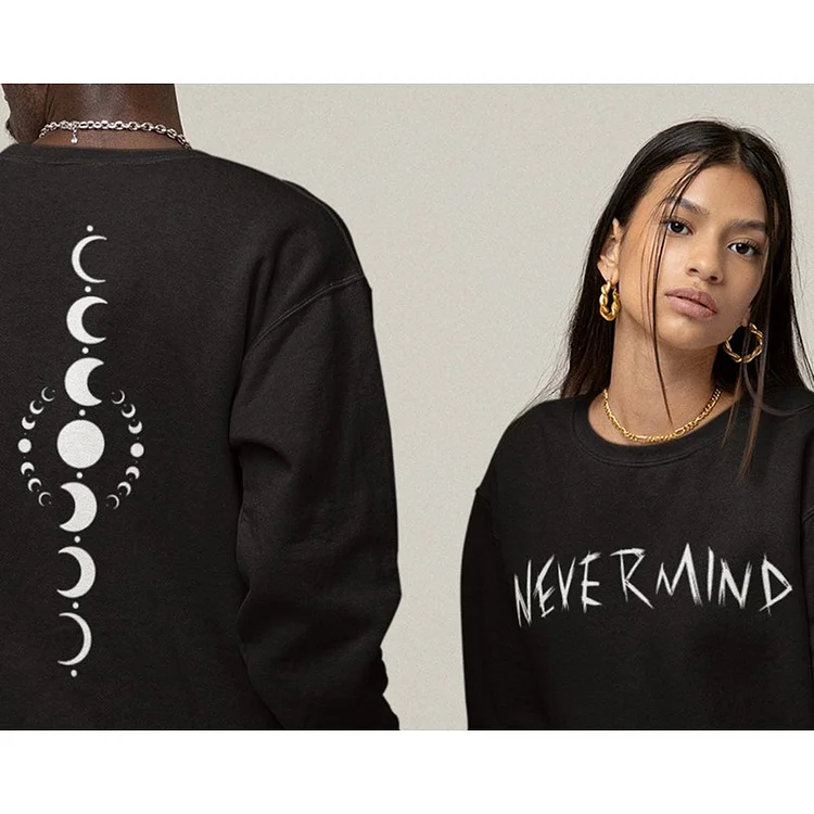 BTS Jimin Tattoo Nevermind and Moon Phases Sweatshirt
