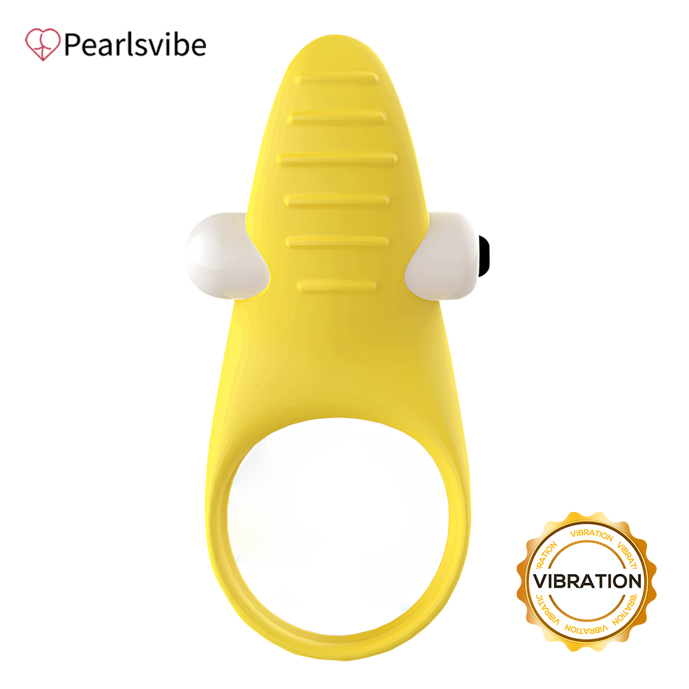 Banana Skin Vibrating Cock Ring Sex Toy For Couples