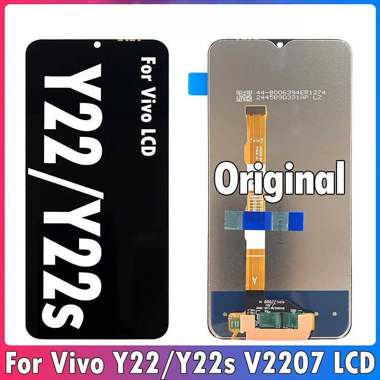 6.55" Original For Vivo Y22 LCD V2207 Display Touch Screen Digitizer Assembly For VIVO Y22S V2206 Display Repair Parts