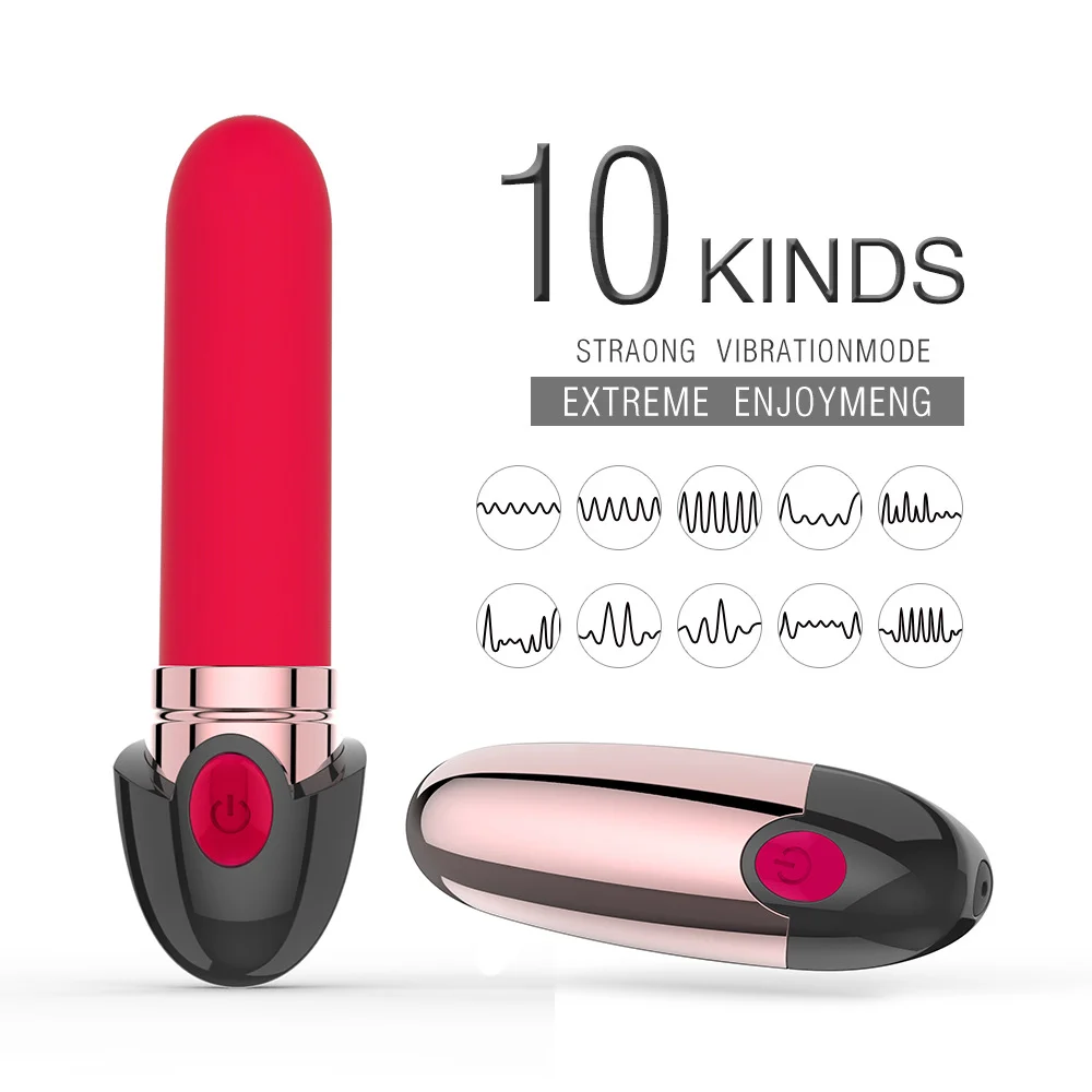 Female Lipstick Egg Skipping Wireless Powerful Vibration Masturbator Clitoris Fun - Rose Toy