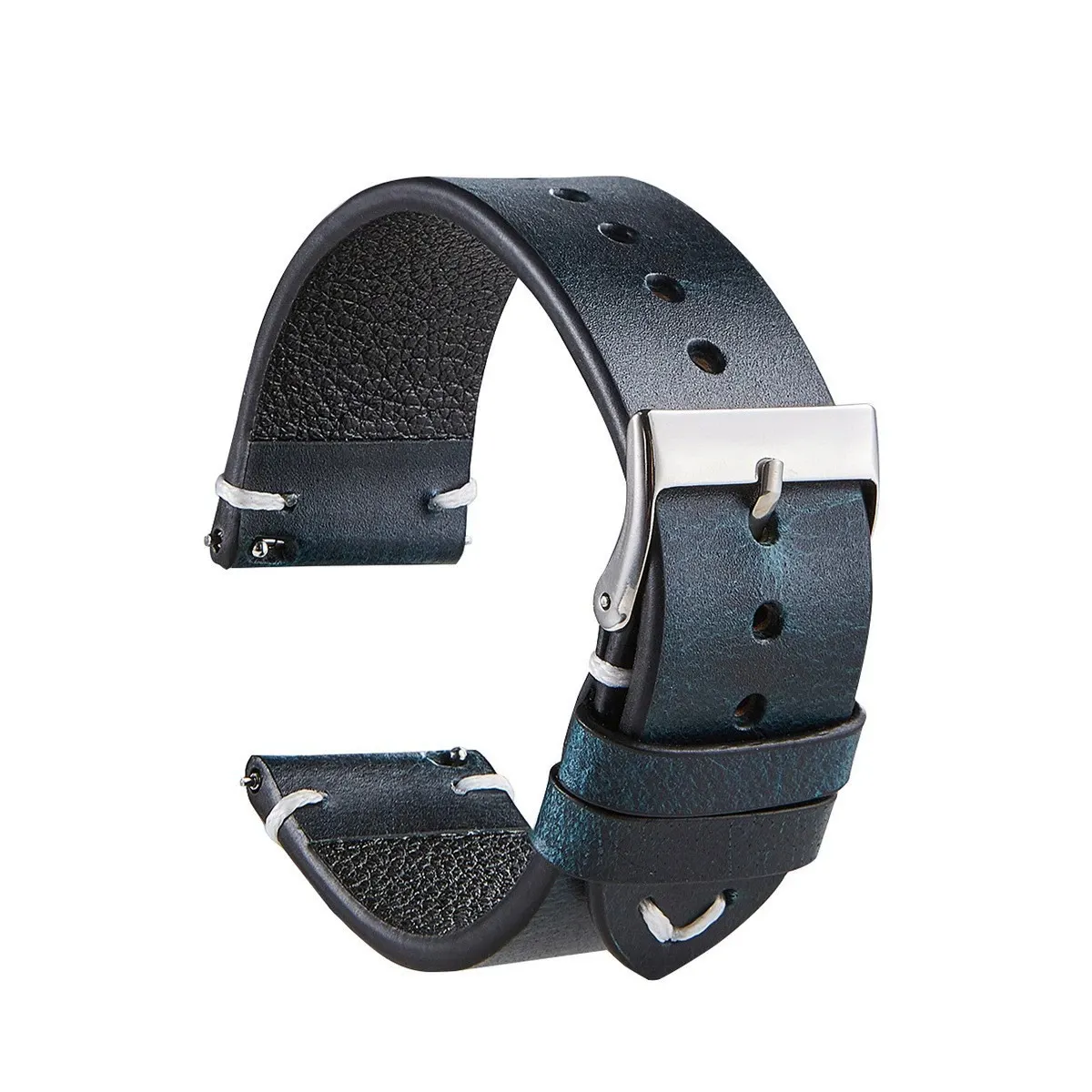 Italian Vintage Oil Wax Leather Watch Strap Color Changing Genuine Leather Band 18mm 20mm 22mm San Martin Watch san martin watchSan Martin Watch