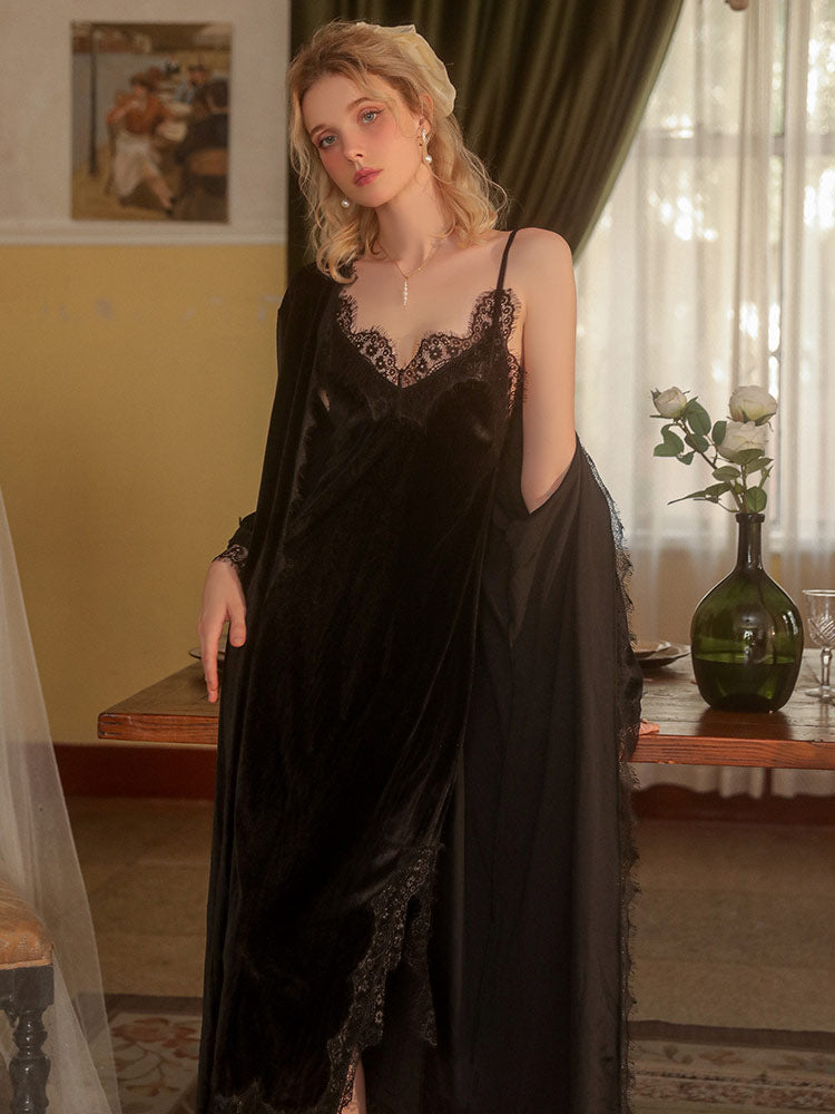 Lovingerie - Sensual Lace Sheer Temptation Nightgown Robe