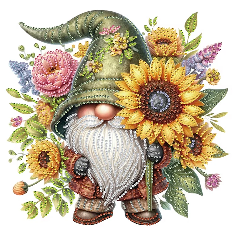 Flower Gnome 30*30CM (Canvas) Special Drill Diamond Painting gbfke