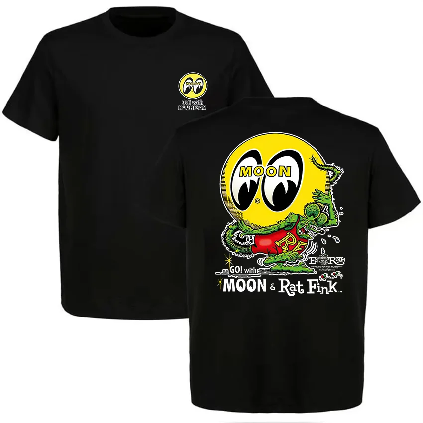 Go! With Moon & Rat Fink Printed Men's T-shirt - Devcarry
