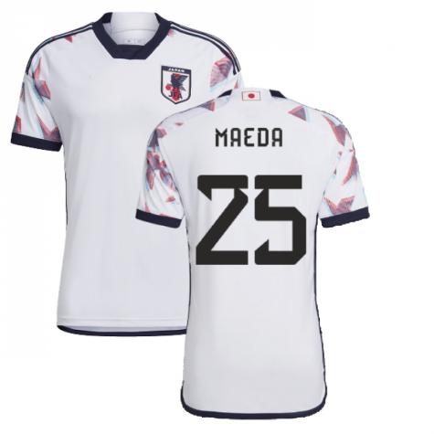 Japan Daizen Maeda 25 Away Shirt Kit World Cup 2022