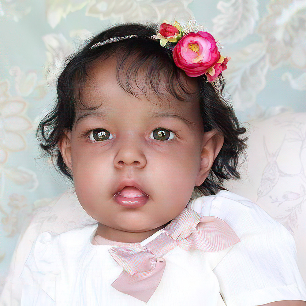 20" Adorable African American Baby Doll Girl Denise with Chubby Face ...