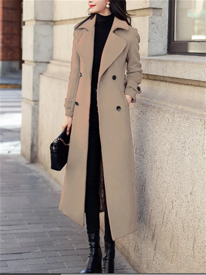 Autumn and Winter New Thickened Tweed Women's Jacket Slim Type Lengthened Paragraph Quality Tweed Coat