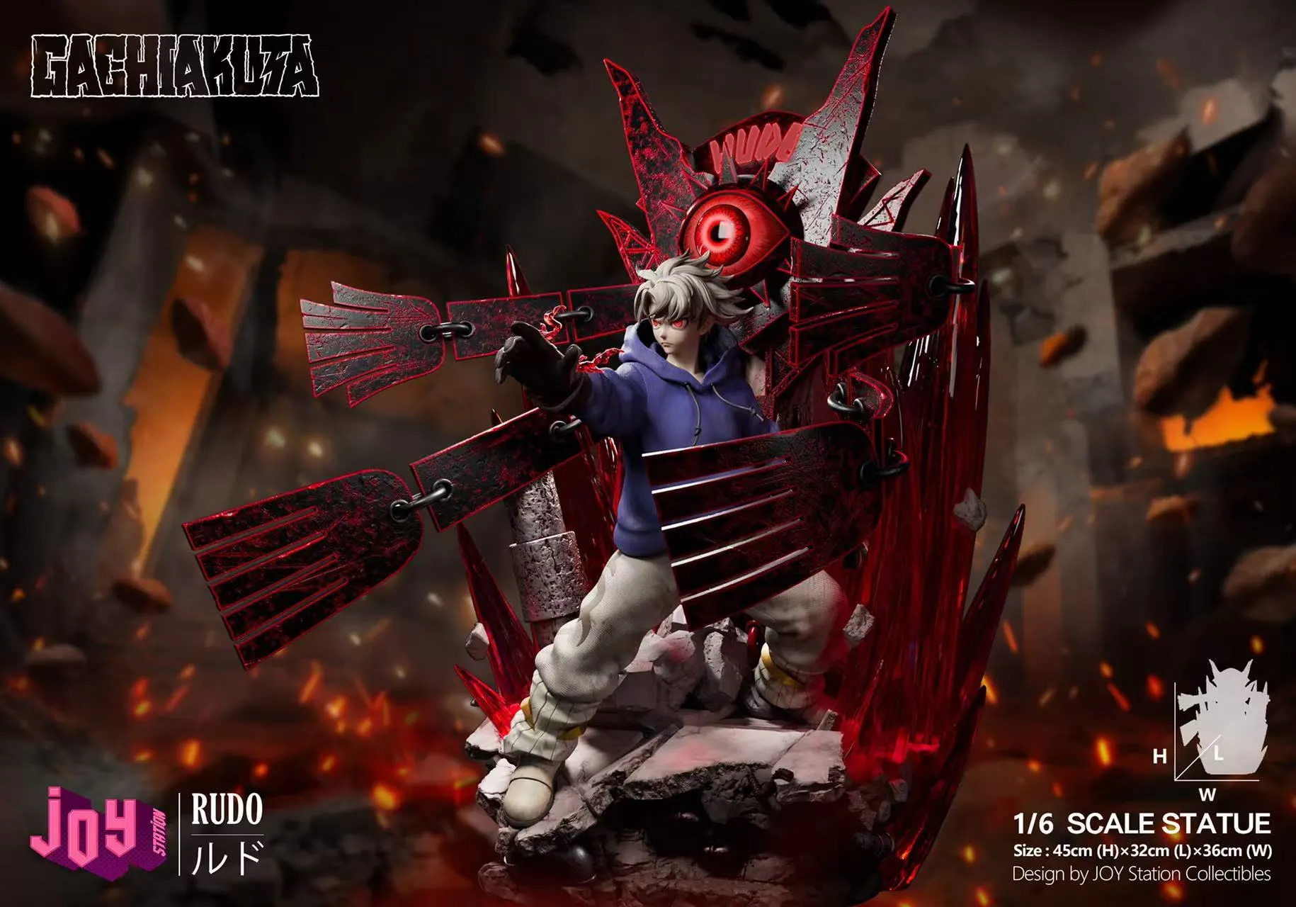 Joy Station - GACHI AKUTA - GACHIAKUTA Rudo with LED 1/6 Statue(GK) display picture 1