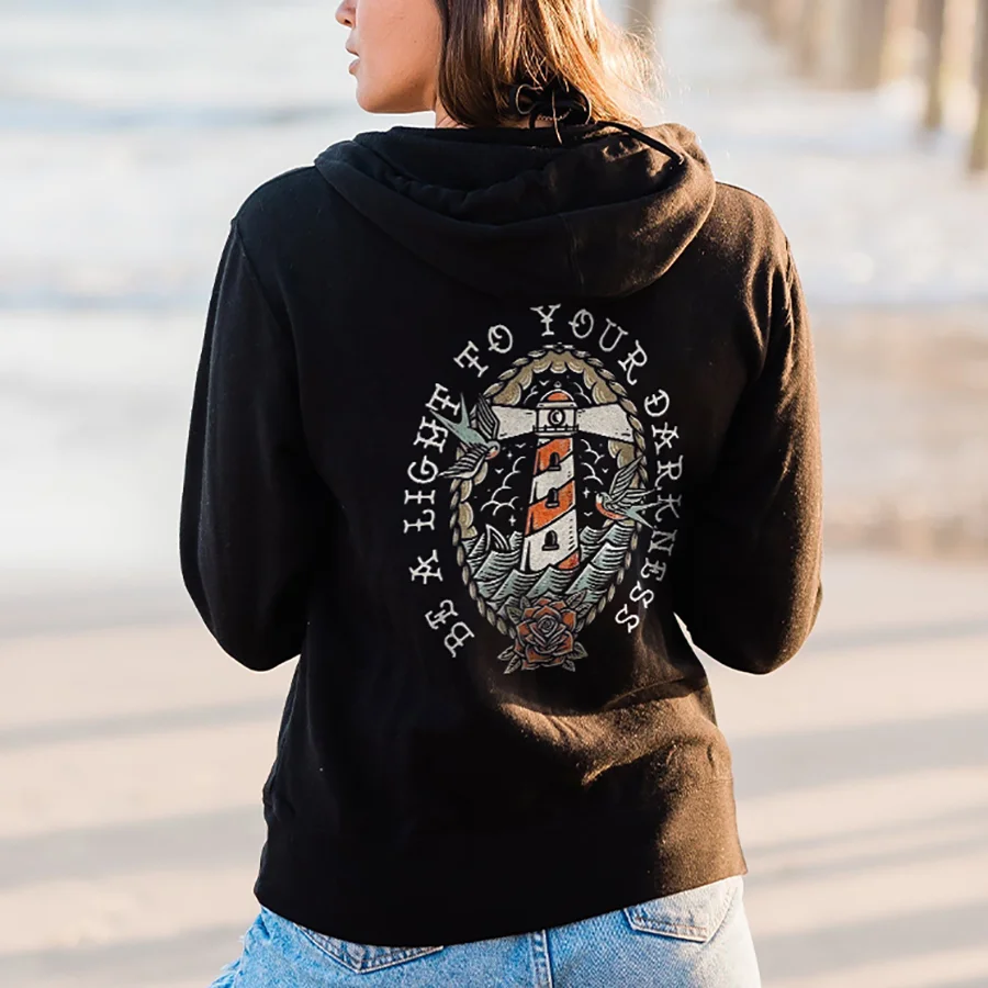 Be A Light To Your Darkness Printed Women's Hoodie
