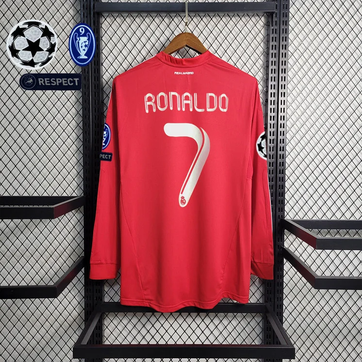 Retro Long Sleeve 2011-12 Real Madrid away Ronaldo #7  Football jersey retro