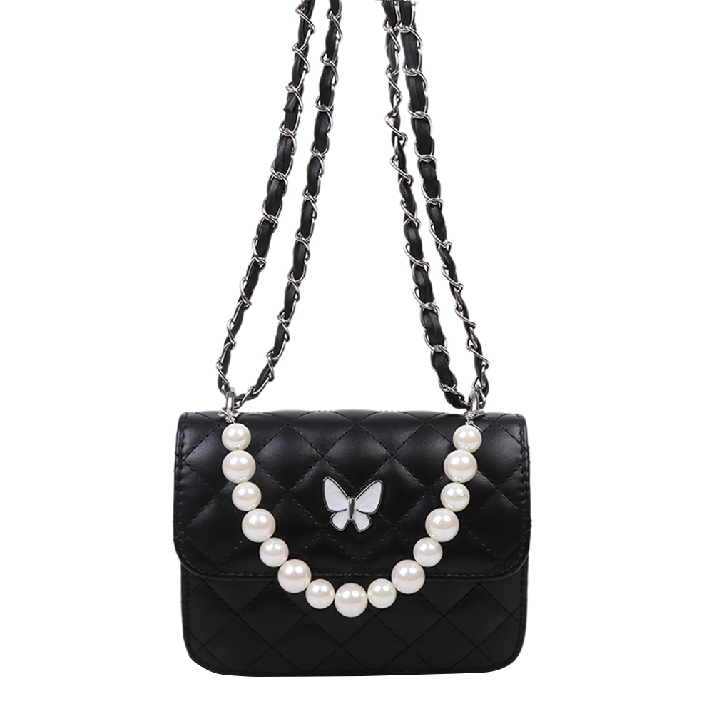Lattice Pattern Pearl Crossbody Bags Butterfly PU Shoulder Handbags, Black, 501 Original
Lattice Pattern Pearl Crossbody Bags Butterfly PU Shoulder Handbags, Black, 501 Original