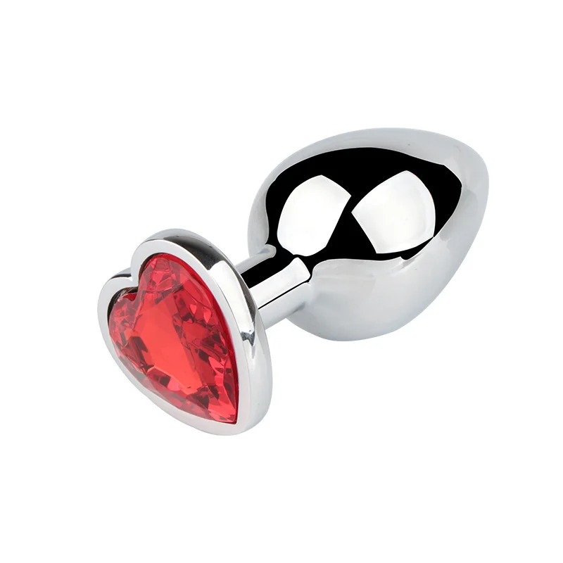 Aluminum Alloy Heart Anal Plug Smaller - Rose Toy