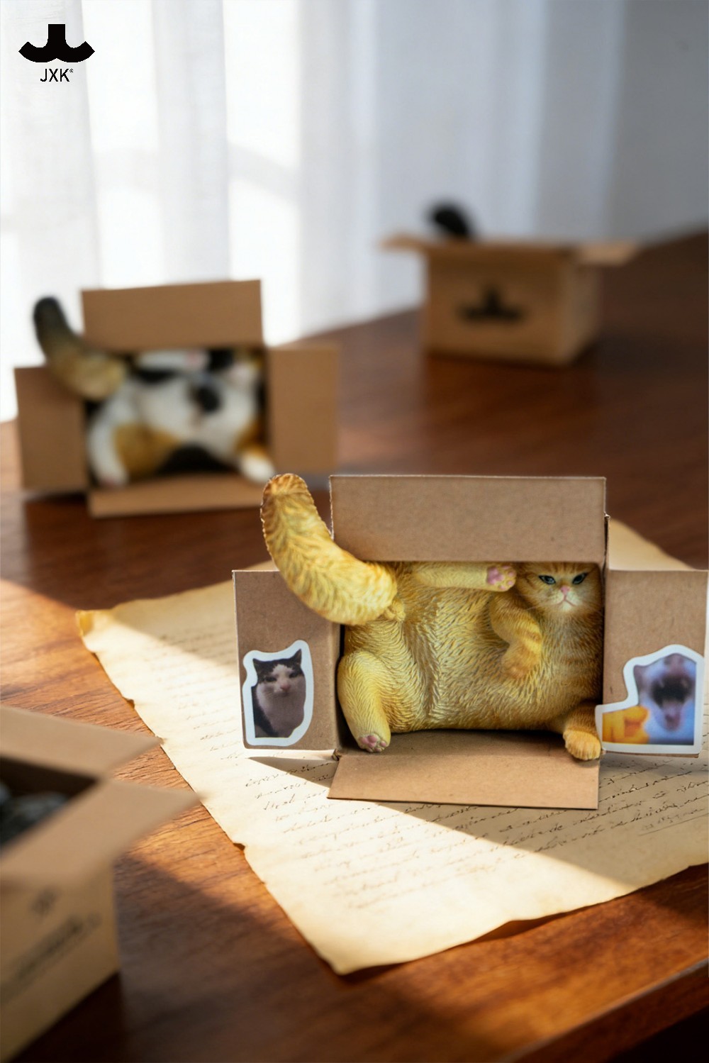 JXK & small Cardboard Box Cat JS2504ABCD