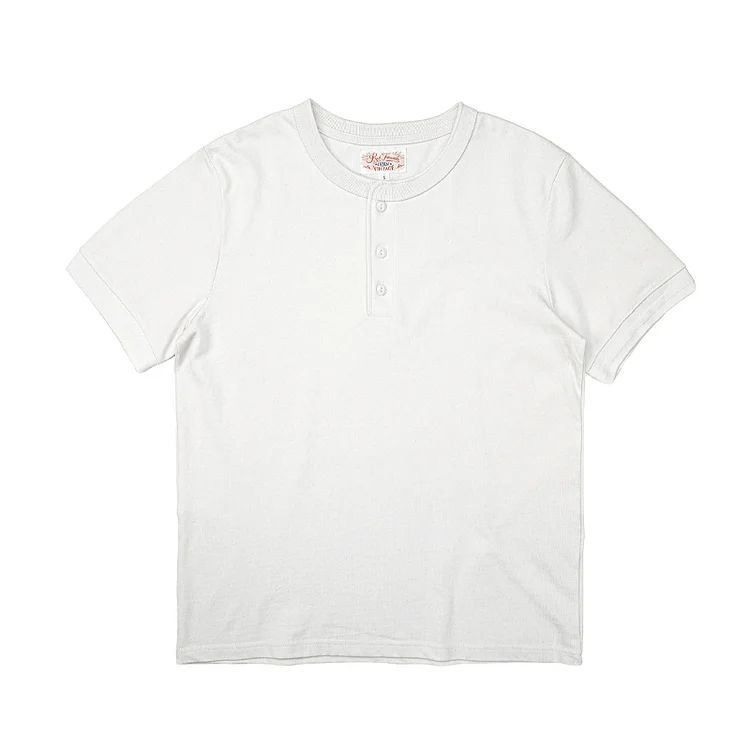 TIMSMEN Cotton Henley Collar Short Sleeve Casual T-Shirt