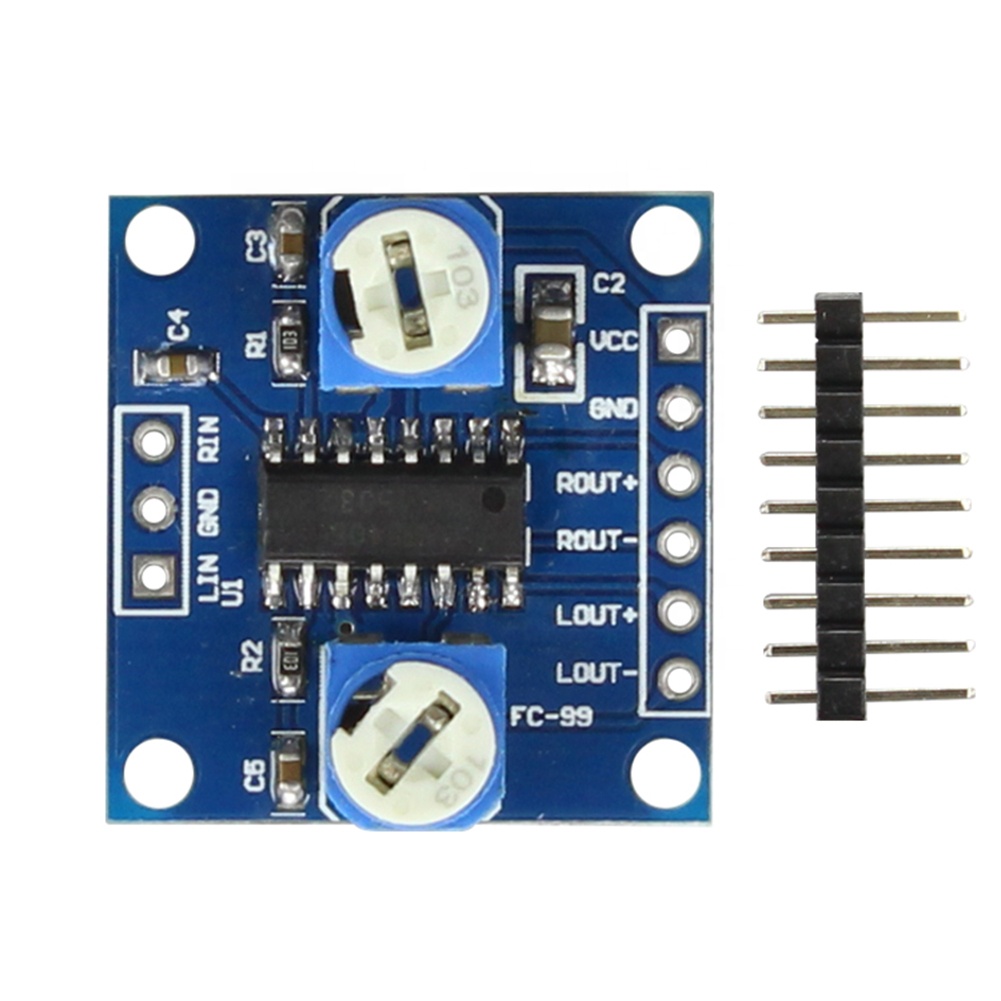 PAM8406 5W 5W 2.5-5V Audio Amplifier Noiseless Digital Stereo Amplifier Audio Universal with Volume Potentiometer