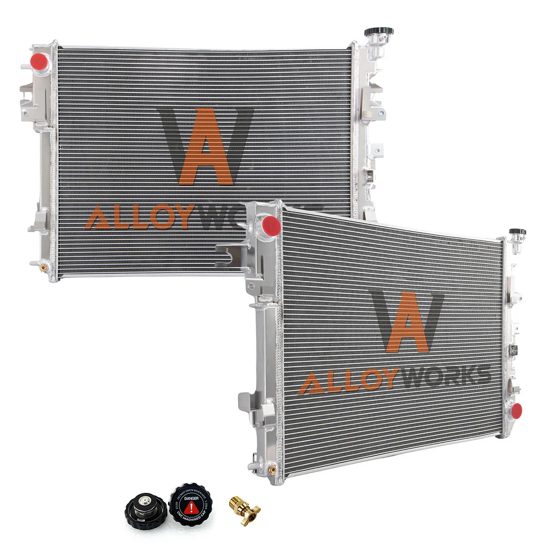 Alloyworks 4 Row Aluminum Radiator For 2009-2018 Ram 1500 2500 3500 3.0L 3.6L 3.7L 4.7L 5.7L 6.4L 35-3/7" W x 23-5/8" H