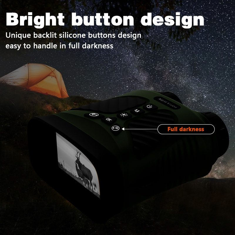 BekinTek Night Vision Binoculars Rechargeable Telescope Infrared NVG Goggles Full Dark Observing 7x IR Adjustment 8x Digital Zoom 2.5K Video Recording 40M Photo 3 Inches Large HD Screen with 32G TF Card for Low Light Bird Watching Camping Concerts 8