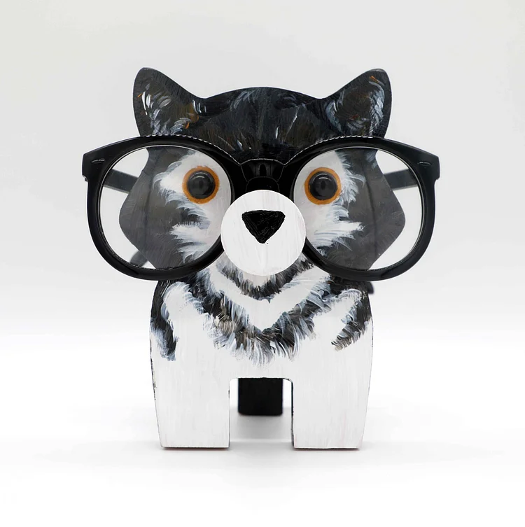 Wolf Wooden Glasses Stand